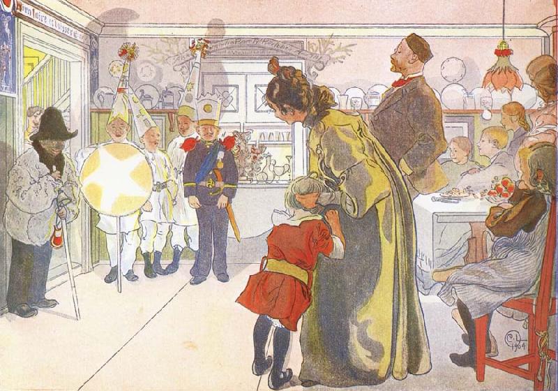 Carl Larsson Star Boys Call at Larssons